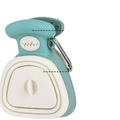 The Tailored Tail foldable blue and white dog poop scooper made from durable PP and TPR for hygienic outdoor use.